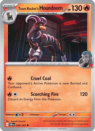 Team Rocket's Houndoom (38/182) - SV10 Destined Rivals - Uncommon