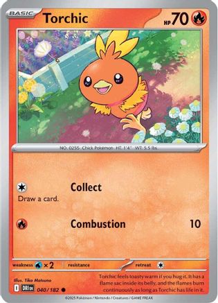 Torchic (40/182) - SV10 Destined Rivals Reverse Holofoil - Common