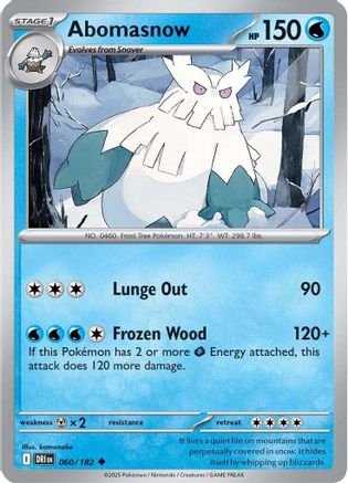 Abomasnow (60/182) - SV10 Destined Rivals Reverse Holofoil - Uncommon