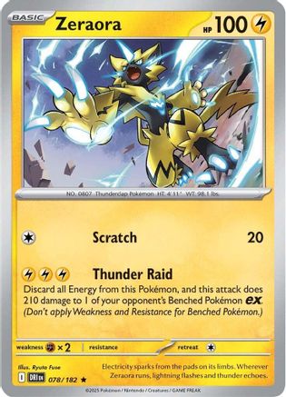 Zeraora (78/182) - SV10 Destined Rivals Holofoil - Rare
