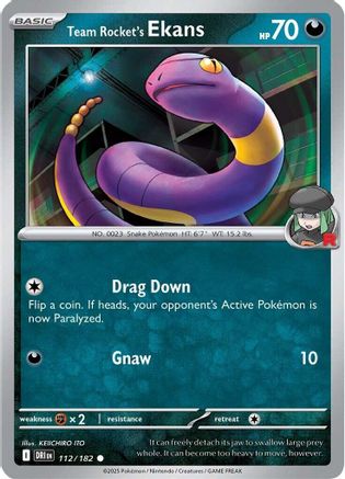 Team Rocket's Ekans (112/182) - SV10 Destined Rivals Reverse Holofoil - Common