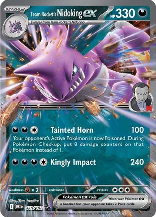 Team Rocket's Nidoking ex (119/182) - SV10 Destined Rivals Holofoil - Double Rare