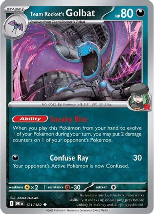 Team Rocket's Golbat (121/182) - SV10 Destined Rivals Reverse Holofoil - Uncommon