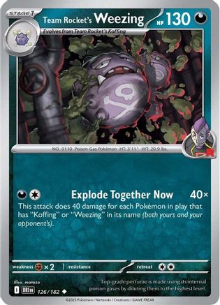 Team Rocket's Weezing (126/182) - SV10 Destined Rivals - Uncommon