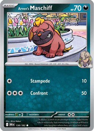 Arven's Maschiff (138/182) - SV10 Destined Rivals - Common