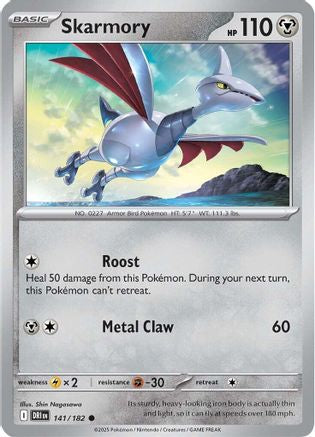 Skarmory (141/182) - SV10 Destined Rivals Reverse Holofoil - Common