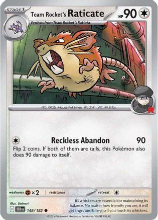Team Rocket's Raticate (148/182) - SV10 Destined Rivals - Common