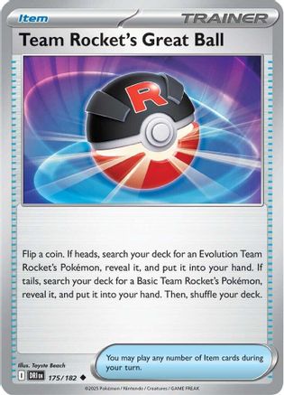 Team Rocket's Great Ball (175/182) - SV10 Destined Rivals Reverse Holofoil - Uncommon