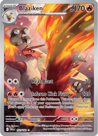 Blaziken (192/182) - SV10 Destined Rivals Holofoil - Illustration Rare