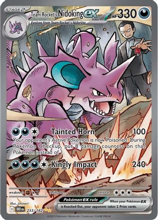 Team Rocket's Nidoking ex (233/182) - SV10 Destined Rivals Holofoil - Special Illustration Rare