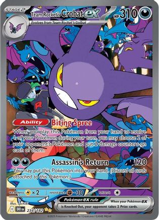 Team Rocket's Crobat ex (234/182) - SV10 Destined Rivals Holofoil - Special Illustration Rare