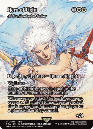 Hero of Light - Adeline, Resplendent Cathar (Showcase) (FCA-001) - FINAL FANTASY: Through the Ages Foil