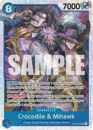(ST25-003) Crocodile & Mihawk - Starter Deck 25: BLUE Buggy Foil