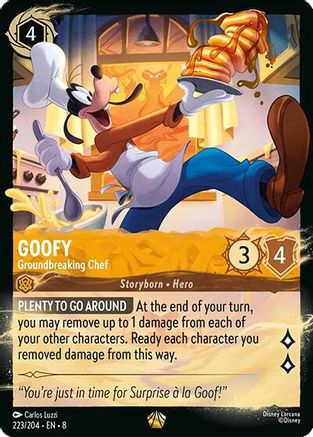 (223/204) Goofy - Groundbreaking Chef (223/204) - Illumineer's Quest: Palace Heist Cold Foil