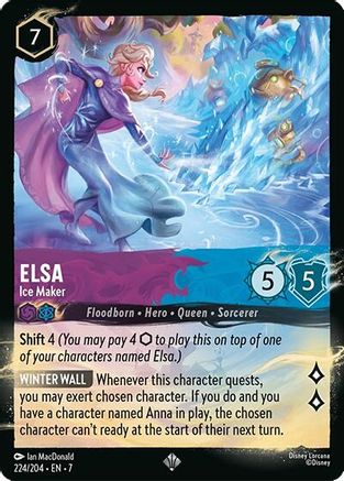 (224/204) Elsa - Ice Maker - Illumineer's Quest: Palace Heist Cold Foil