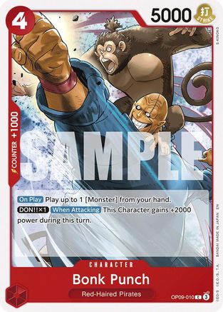 (OP09-010) Bonk Punch (Reprint) - Starter Deck 23: RED Shanks - Normal