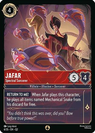 (006/35) Jafar - Spectral Sorcerer - Illumineer's Quest: Palace Heist Normal