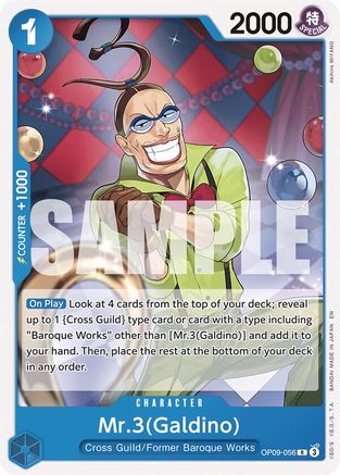 (OP09-056) Mr.3(Galdino) (Reprint) - Starter Deck 25: BLUE Buggy Normal