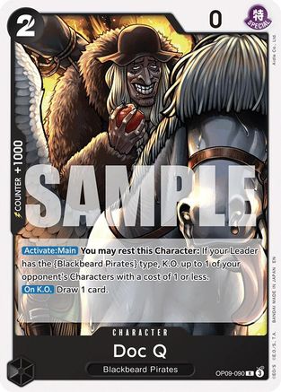 (OP09-090) Doc Q (Reprint) - Starter Deck 27: BLACK Marshall.D.Teach Normal