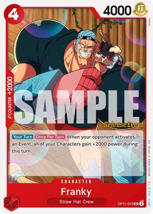 (OP11-012) Franky - A Fist of Divine Speed Release Event Cards Normal