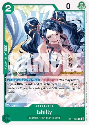 (OP11-025) Ishilly - A Fist of Divine Speed Release Event Cards Normal