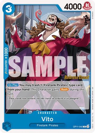 (OP11-042) Vito - A Fist of Divine Speed Release Event Cards Normal