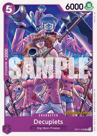 (OP11-078) Decuplets - A Fist of Divine Speed Release Event Cards Normal