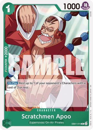 (EB01-015) Scratchmen Apoo (Reprint) - Starter Deck 24: GREEN Jewelry Bonney Normal