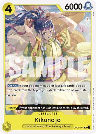 (OP06-104) Kikunojo (Reprint) - Starter Deck 28: GREEN/YELLOW Yamato Normal