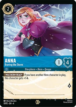 (017/P2) Anna - Braving the Storm - Disney Lorcana Promo Cards Normal
