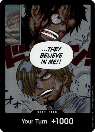 (Op11-000) DON!! Card (Alternate Art) (Luffy and Sanji) - A Fist of Divine Speed Foil