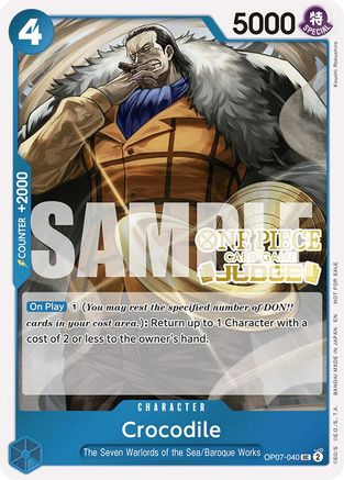 (OP07-040) Crocodile (Judge Pack Vol. 6) - One Piece Promotion Cards Foil