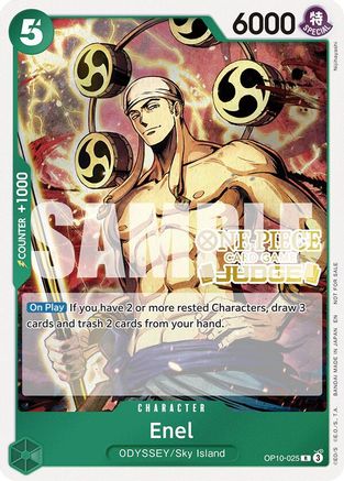 (OP10-025) Enel (Judge Pack Vol. 6) - One Piece Promotion Cards Foil