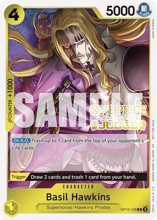 (OP10-109) Basil Hawkins (Judge Pack Vol. 6) - One Piece Promotion Cards Foil