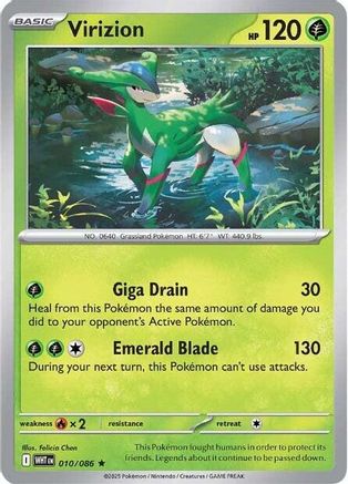 Virizion 010/086 - SV White Flare Reverse Holofoil - Rare