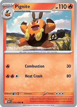 Pignite (12/086) - SV White Flare - Common