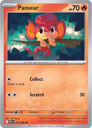 Pansear (14/086) - SV White Flare Reverse Holofoil - Common
