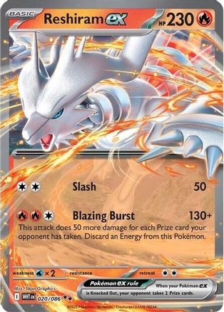 Reshiram ex (20/086) - SV White Flare Holofoil - Double Rare