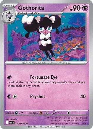 Gothorita 042/086 - SV White Flare Reverse Holofoil - Common