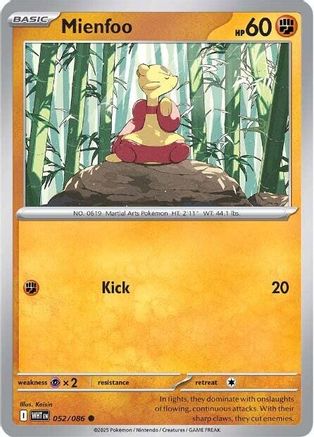 Mienfoo (52/086) - SV White Flare Reverse Holofoil - Common
