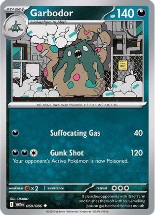 Garbodor (60/086) - SV White Flare Reverse Holofoil - Uncommon