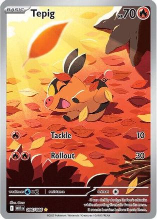 Tepig (96/086) - SV White Flare Holofoil - Illustration Rare