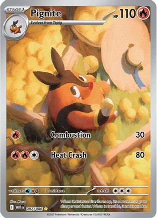 Pignite (97/086) - SV White Flare Holofoil - Illustration Rare