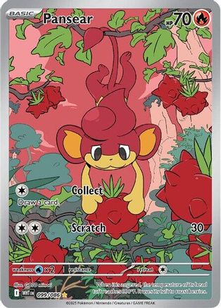 Pansear (99/086) - SV White Flare Holofoil - Illustration Rare