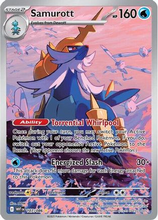 Samurott (107/086) - SV White Flare Holofoil - Illustration Rare