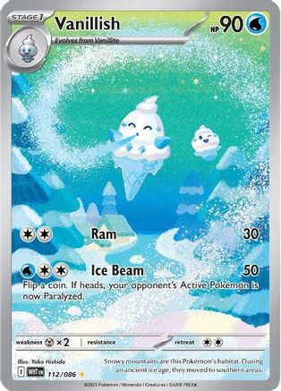 Vanillish (112/086) - SV White Flare Holofoil - Illustration Rare