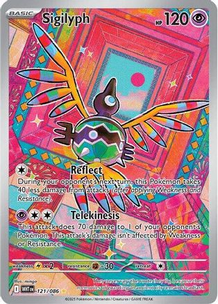 Sigilyph (121/086) - SV White Flare Holofoil - Illustration Rare