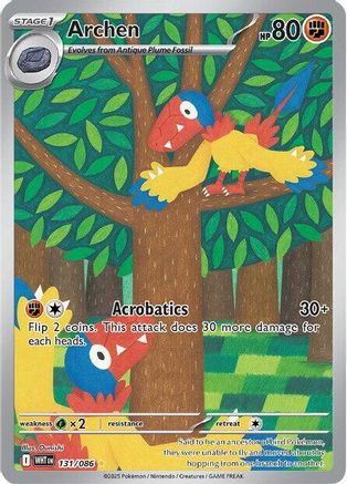 Archen (131/086) - SV White Flare Holofoil - Illustration Rare