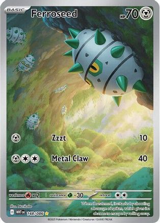 Ferroseed 148/086 - SV White Flare Holofoil - Illustration Rare