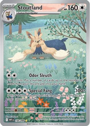 Stoutland (156/086) - SV White Flare Holofoil - Illustration Rare